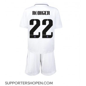 Real Madrid Antonio Rudiger #22 Hemmatröja Barn 2022-23 Kortärmad (+ korta byxor)